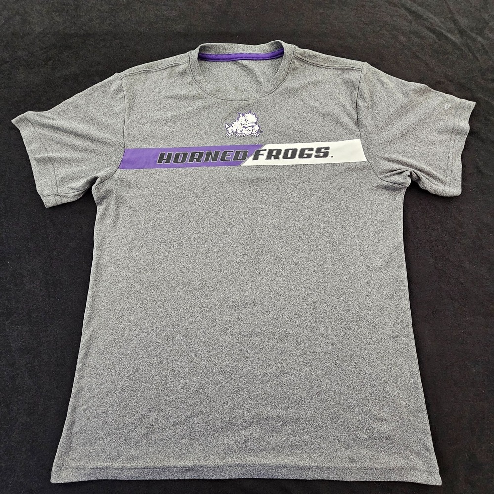 TCU Horned Frogs Gray Short Sleeve Performance T-Shirt Men's L